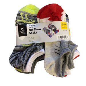 Green Multi - Member's Mark Boy's 10-Pack Ultra Lite Smooth Toe Seam No Show Soc